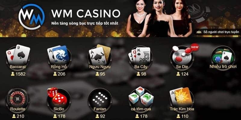 Vài điều nói về sảnh WM Casino cho tân binh 